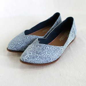 Rose gold slub chambray cheetah print women's jutti flats 2025